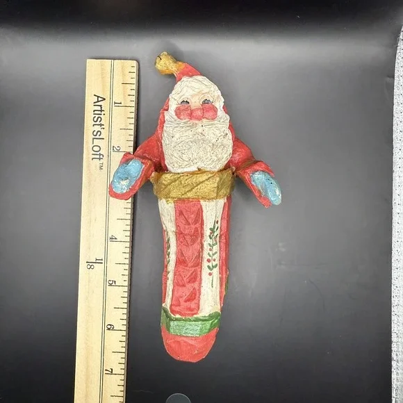 Vintage 7" Santa in Stocking House of Hatten HoH Christmas Ornament 1992 - Picture 5 of 5